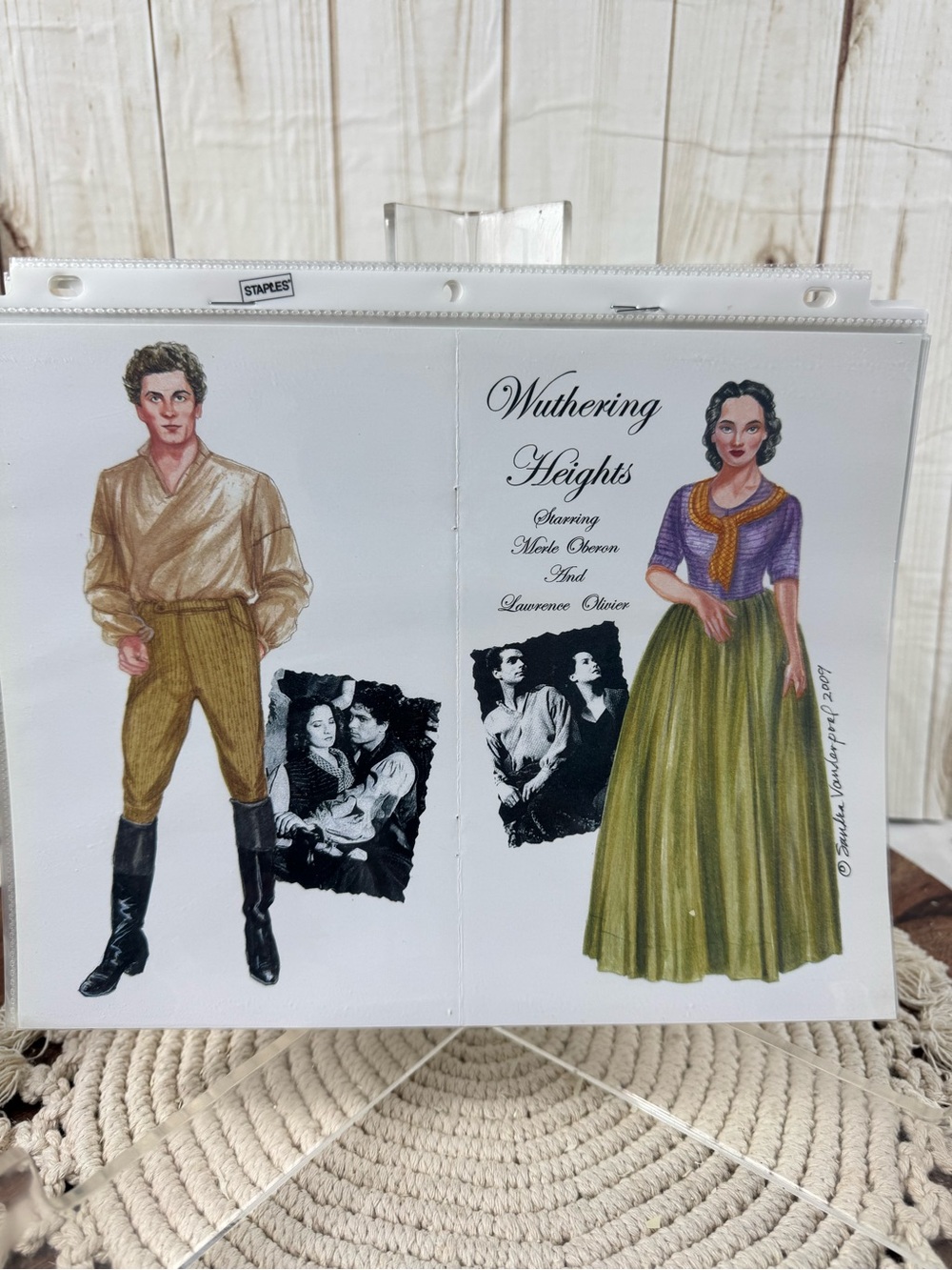 Wuthering Heights paper dolls set of different paper dolls.